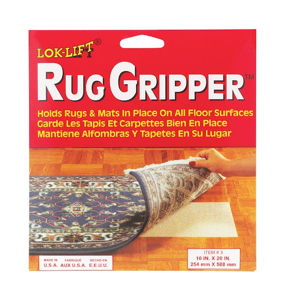 Lok-Lift 10 in. W X 20 in. L Reversible Scrim Indoor Rug Gripper #3 - main